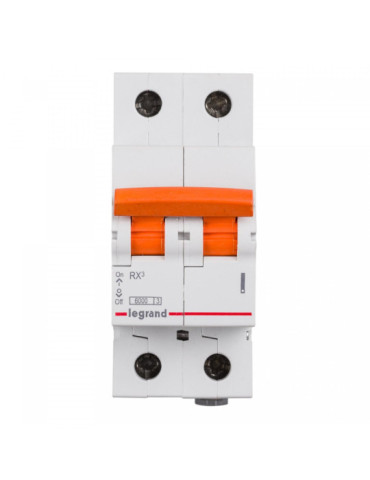 Disjoncteur Magnétothermique Résidenciel 2P 6kA 10-40A Courbe C RX³ LEGRAND 419934