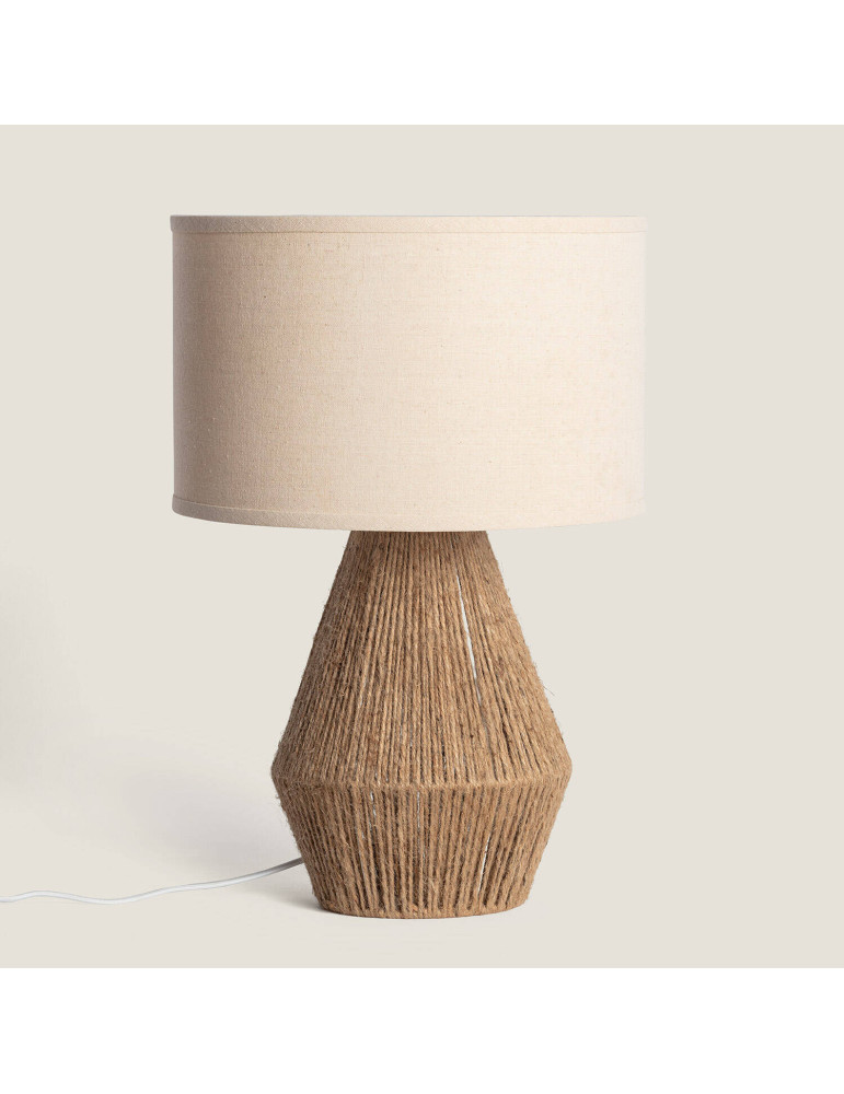 Lampe à Poser Corde Naturelle et Lin Dione