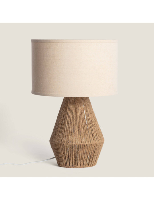 Lampe à Poser Corde Naturelle et Lin Dione