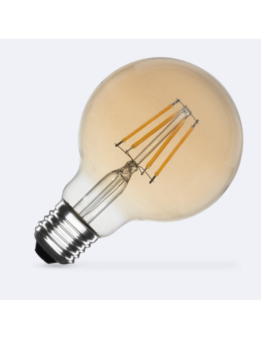 Ampoule LED Filament E27 6W 540 lm G80 Gold Ampoule LED Filament E27 6W 540 lm G80 Gold