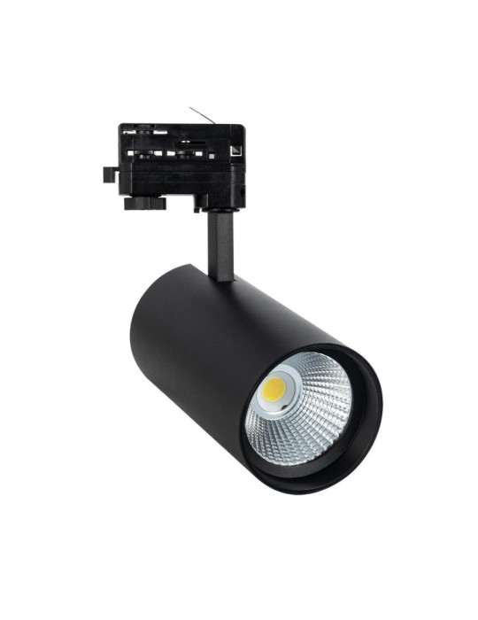 Spot LED sur Rail Triphasé 30W d'Angelo LIFUD Noir