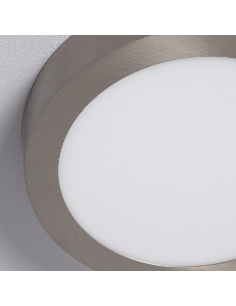 Plafonnier LED Rond 18W Métal Ø225 mm Argenté