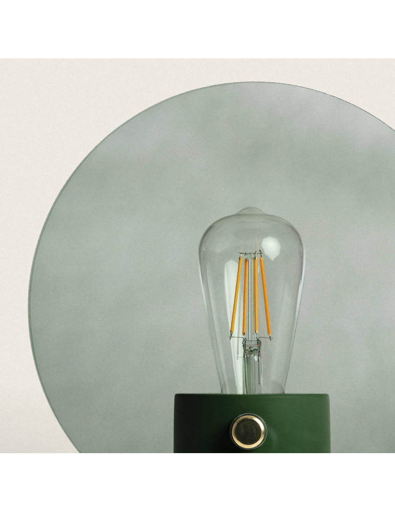 Lampe à Poser Métal et Verre Katia