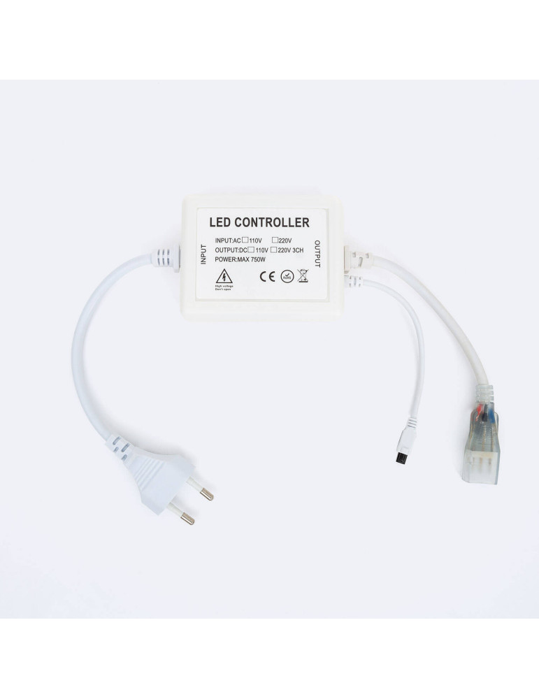 Ruban LED CCT 220V AC 120 LED/m IP65 Largeur 14mm Coupe tous les 100cm sur Mesure