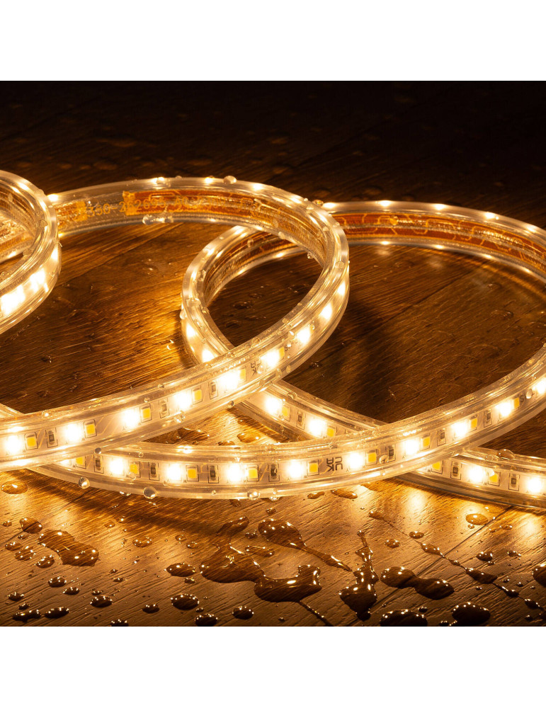 Ruban LED CCT 220V AC 120 LED/m IP65 Largeur 14mm Coupe tous les 100cm sur Mesure