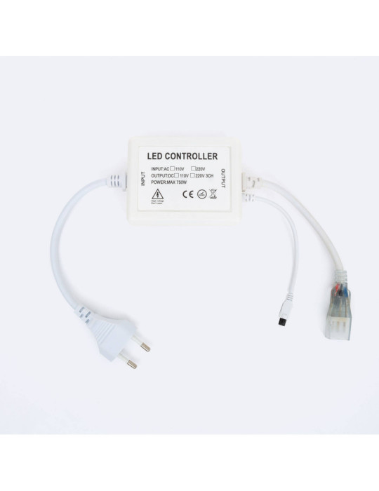 Ruban LED CCT 220V AC 120 LED/m IP65 Largeur 14mm Coupe tous les 100cm sur Mesure