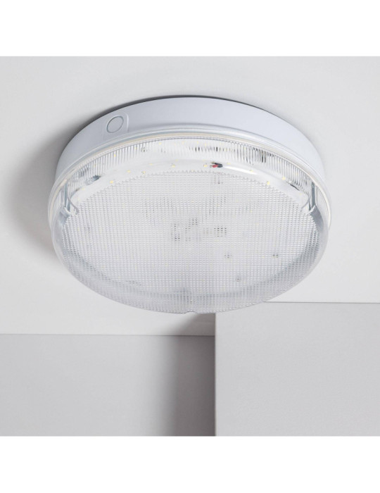Plafonnier LED Extérieur Rond 24W Hublot IP65 Ø285 mm avec Éclairage de Sécurité Non Permanent