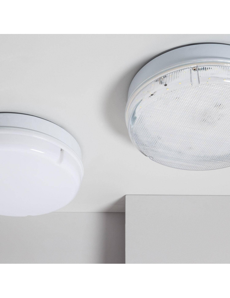 Plafonnier LED Extérieur Rond 24W Hublot IP65 Ø285 mm avec Éclairage de Sécurité Non Permanent