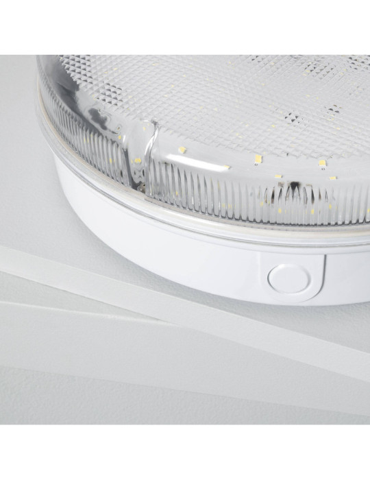Plafonnier LED Extérieur Rond 24W Hublot IP65 Ø285 mm avec Éclairage de Sécurité Non Permanent