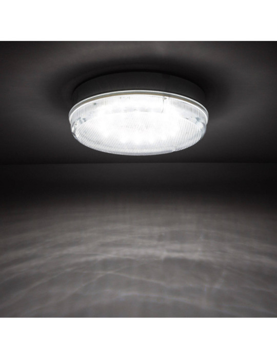 Plafonnier LED Extérieur Rond 24W Hublot IP65 Ø285 mm avec Éclairage de Sécurité Non Permanent