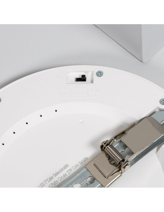 Dalle LED Rond 22W Sélectionnable Slim Surface Coupe Ajustable Ø 60-160mm