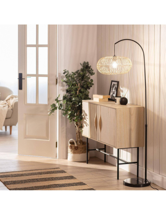 Lampadaire Rotin Arawa Lebrel