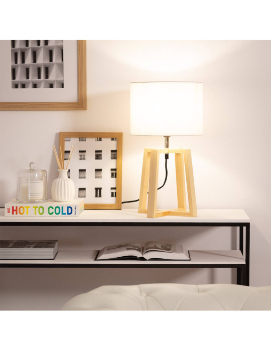 Lampe à Poser Bois Korsade