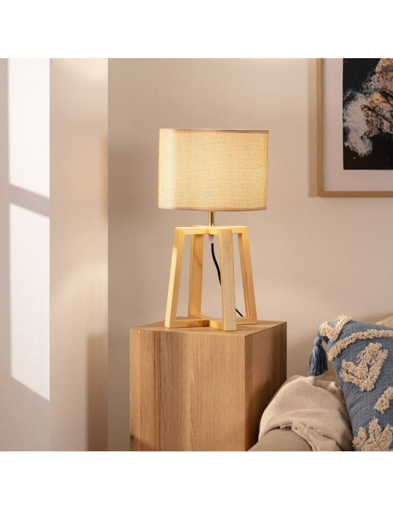 Lampe à Poser Bois Korsade