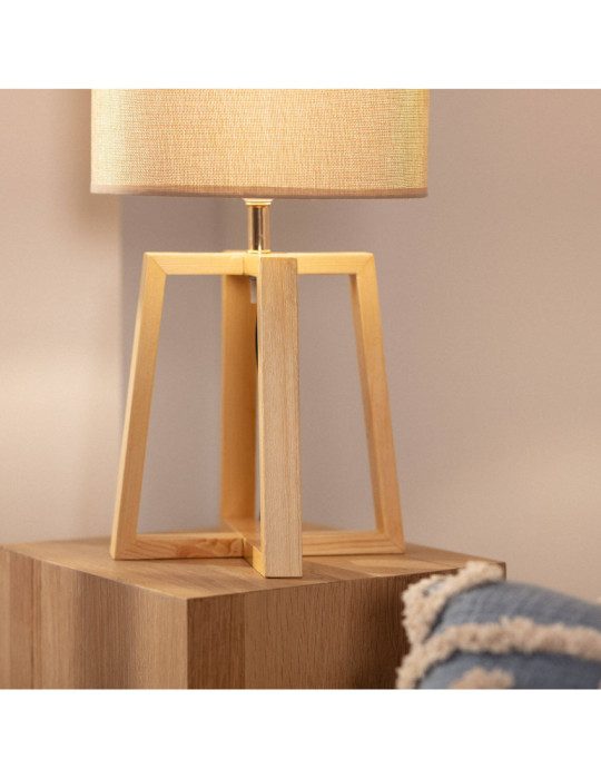 Lampe à Poser Bois Korsade