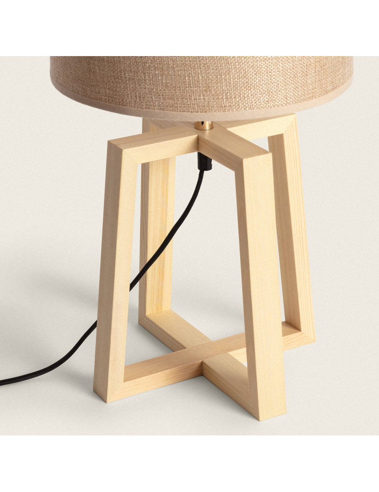 Lampe à Poser Bois Korsade