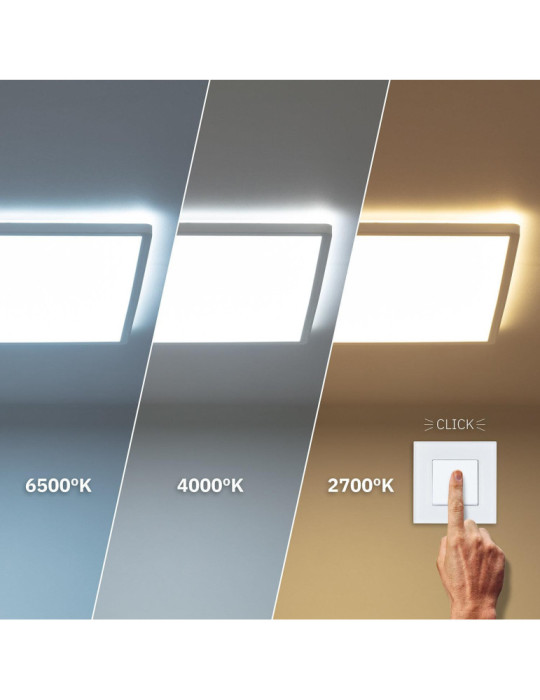 Plafonnier LED Carré CCT 24W Double Face SwitchCCT 420x420mm