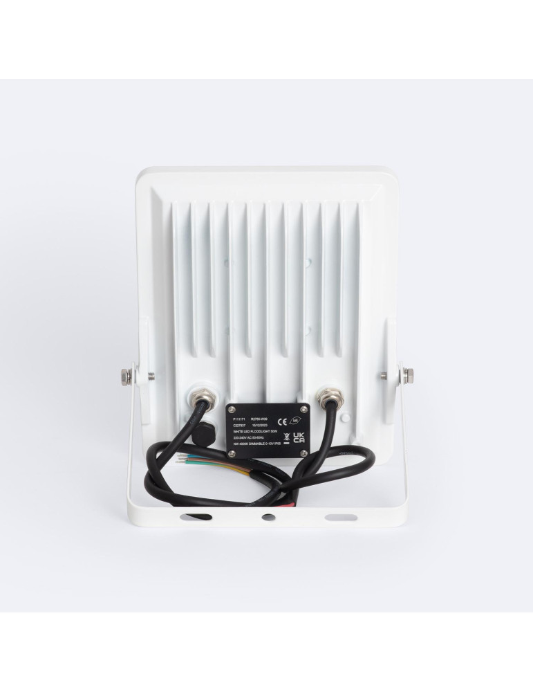 Projecteur LED 50W Dimmable 0-10V 170 lm/W IP65 ELEGANCE Slim PRO Blanc