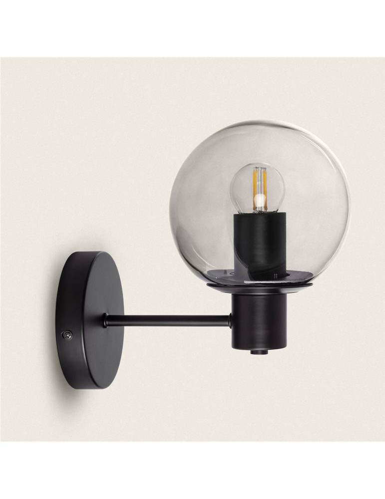 Lampe Murale Extérieur en Métal et Verre Yanbu