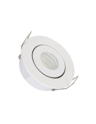 Spot LED Downlight COB Orientable Rond Blanc Coupe Ø 44mm
