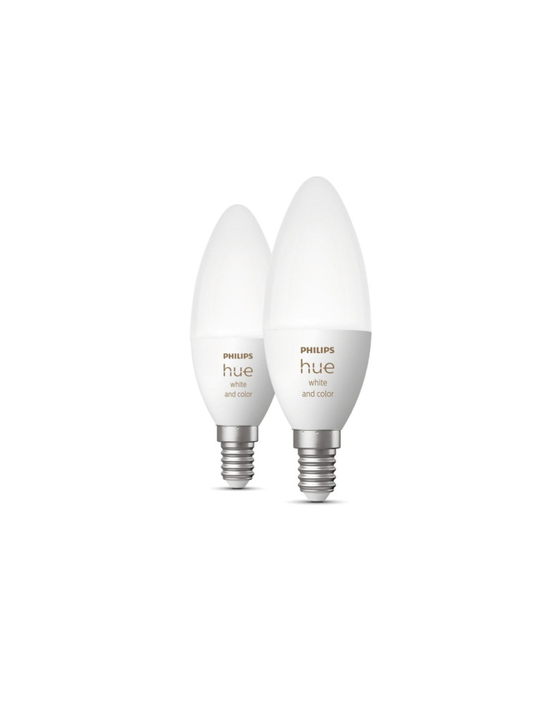Pack Ampoules LED Intelligentes E14 2x4W 470 lm PHILIPS Hue White
