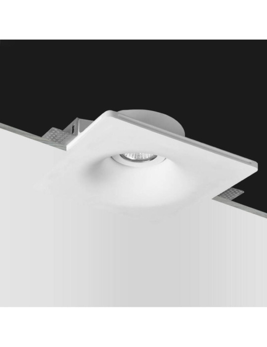 Collerette Downlight Intégration Plâtre/Pladur pour Ampoule LED GU10/GU5.3 Coupe 207x207 mm UGR17