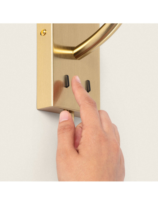 Applique Murale avec Flex LED de Lecture 2.5W Métal Gold-Teylo Conne