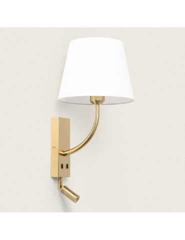Applique Murale avec Flex LED de Lecture 2.5W Métal Gold-Teylo Conne