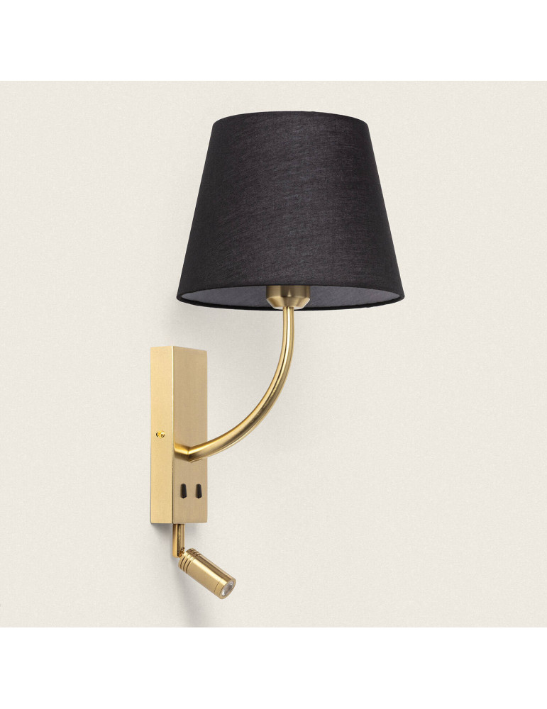 Applique Murale avec Flex LED de Lecture 2.5W Métal Gold-Teylo Conne