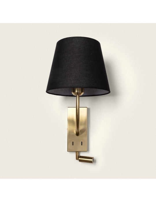 Applique Murale avec Flex LED de Lecture 2.5W Métal Gold-Teylo Conne