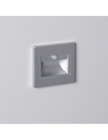 Balise Murale LED Encastrable 1.5W Bark avec Détecteur PIR Grise