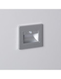 Balise Murale LED Encastrable 1.5W Bark avec Détecteur PIR Grise