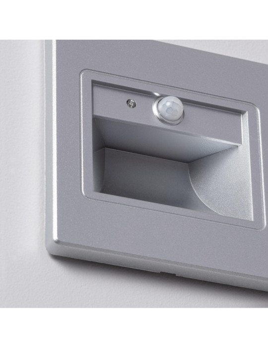 Balise Murale LED Encastrable 1.5W Bark avec Détecteur PIR Grise