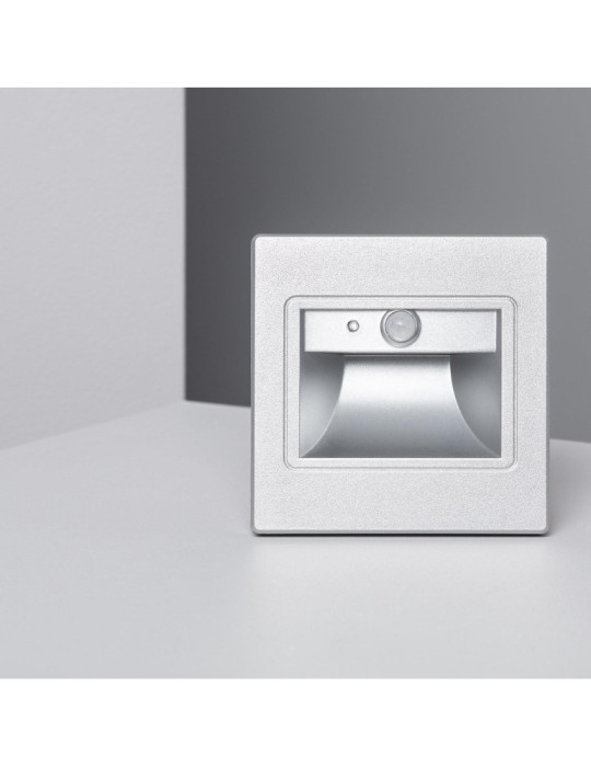 Balise Murale LED Encastrable 1.5W Bark avec Détecteur PIR Grise