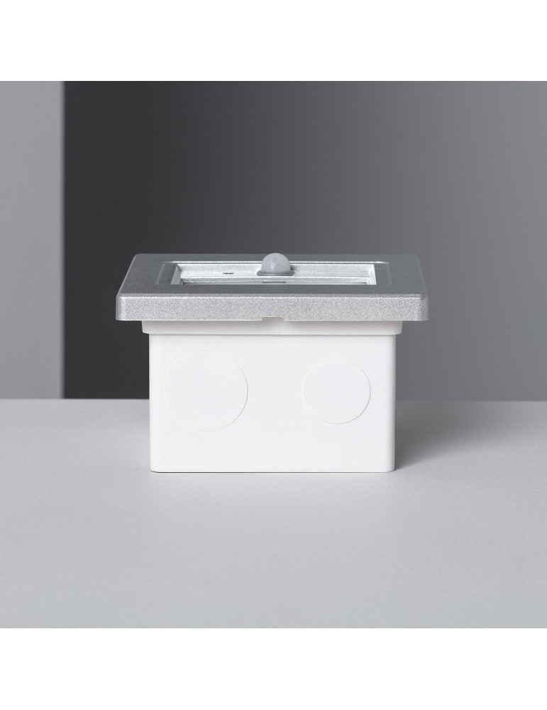 Balise Murale LED Encastrable 1.5W Bark avec Détecteur PIR Grise