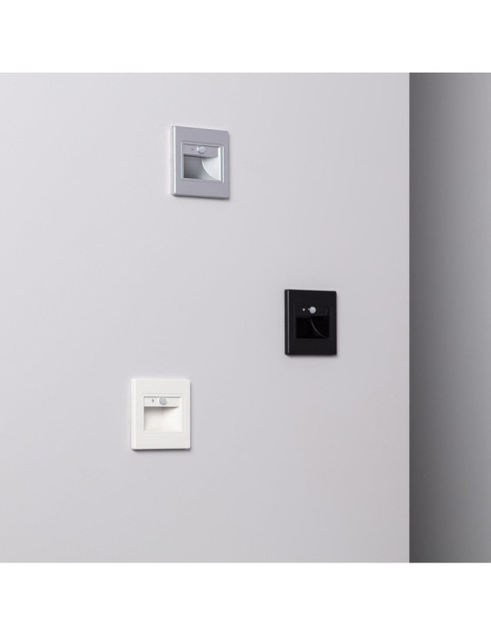 Balise Murale LED Encastrable 1.5W Bark avec Détecteur PIR Grise