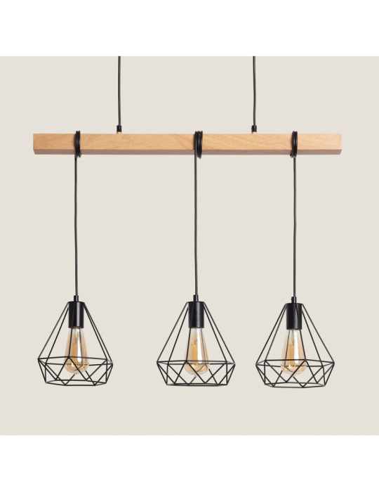 Suspension Métal Sardo 3 Spots