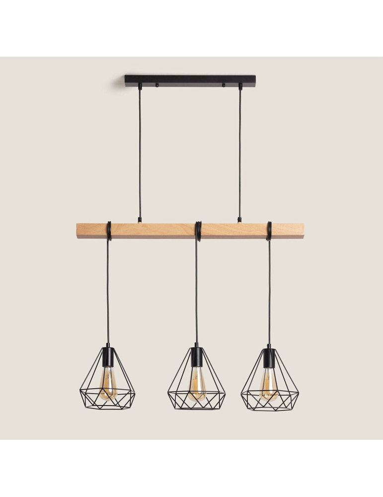 Suspension Métal Sardo 3 Spots