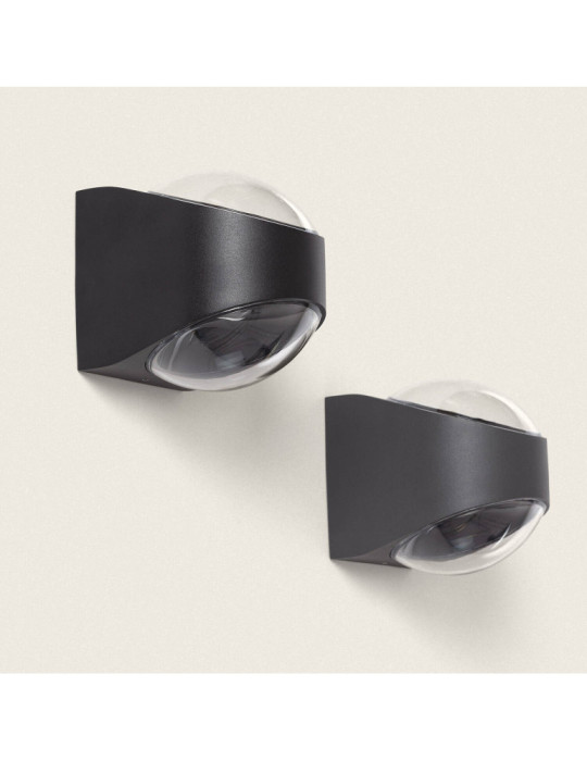 Applique Murale Extérieure LED 12W Aluminium Éclairage Double Face Adelfa