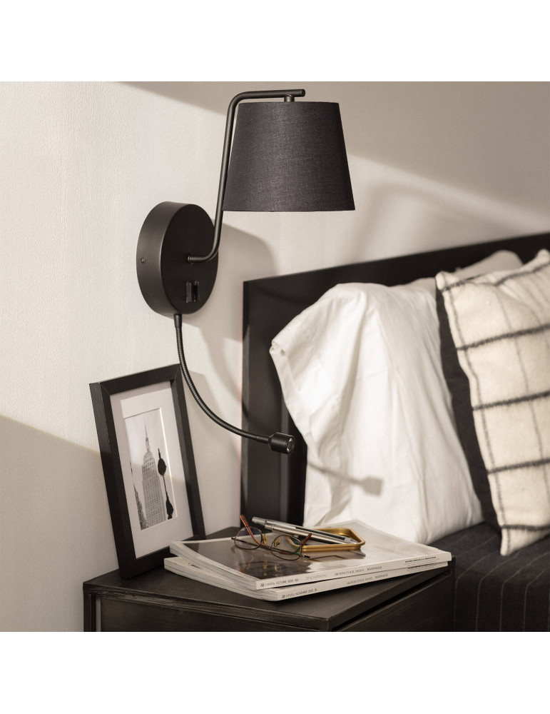 Lampe Murale Métal Kuomba avec Flex LED de Lecture