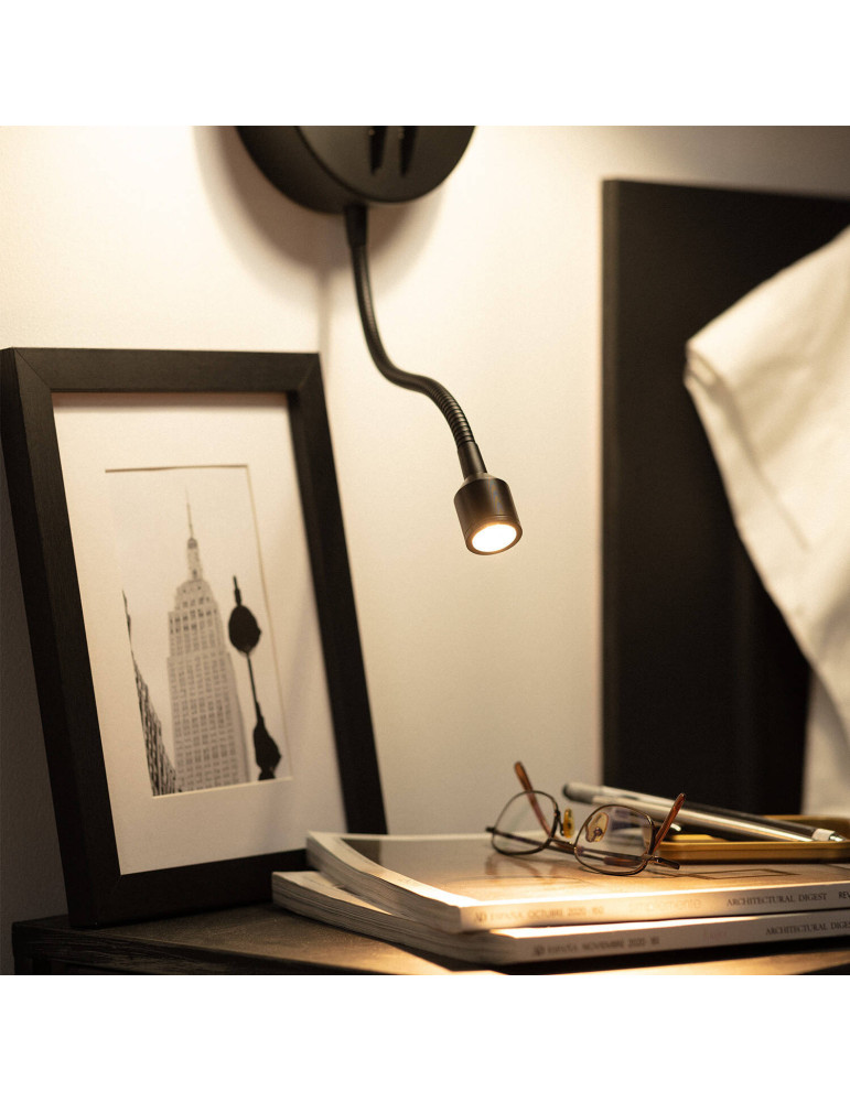 Lampe Murale Métal Kuomba avec Flex LED de Lecture