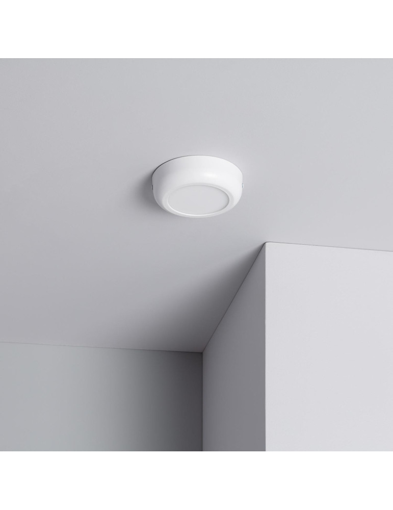 Plafonnier LED Rond Métal Design White 6W Ø125 mm