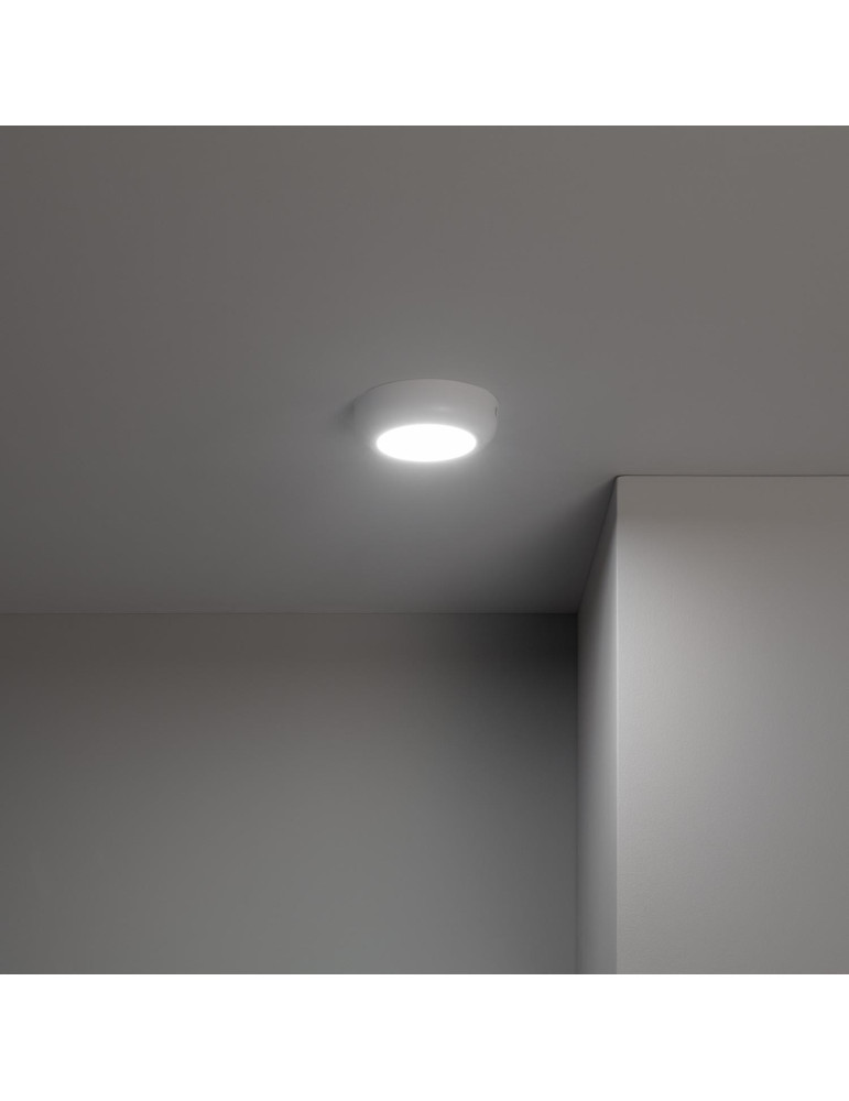 Plafonnier LED Rond Métal Design White 6W Ø125 mm