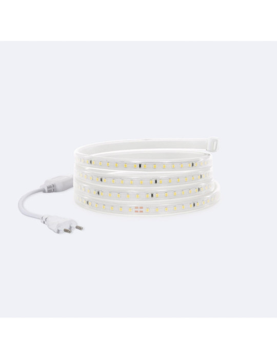 Ruban LED 220V SMD2835 120LED/m Blanc Chaud IP65 Largeur 12mm Coupe tous les 100cm