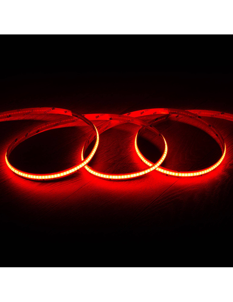 Ruban LED RGB IC COB 24V DC 720 LED/m 5m IP20 CRI90 Largeur 12mm Découpé tous les 5 cm