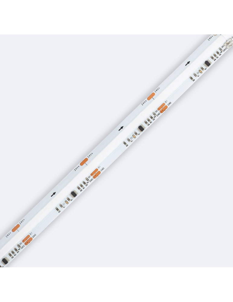 Ruban LED RGB IC COB 24V DC 720 LED/m 5m IP20 CRI90 Largeur 12mm Découpé tous les 5 cm