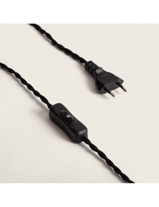 Lampe à Poser Métal et Rotin Cesto