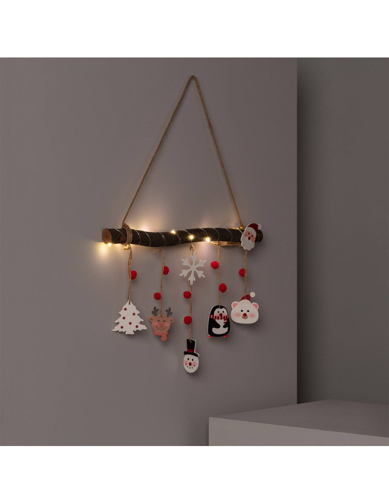 Guirlande LED Suspendue Bûche de Noël