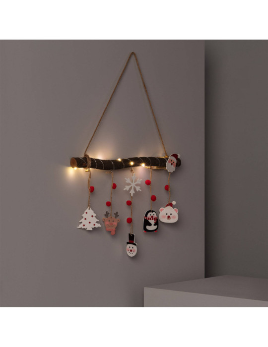 Guirlande LED Suspendue Bûche de Noël