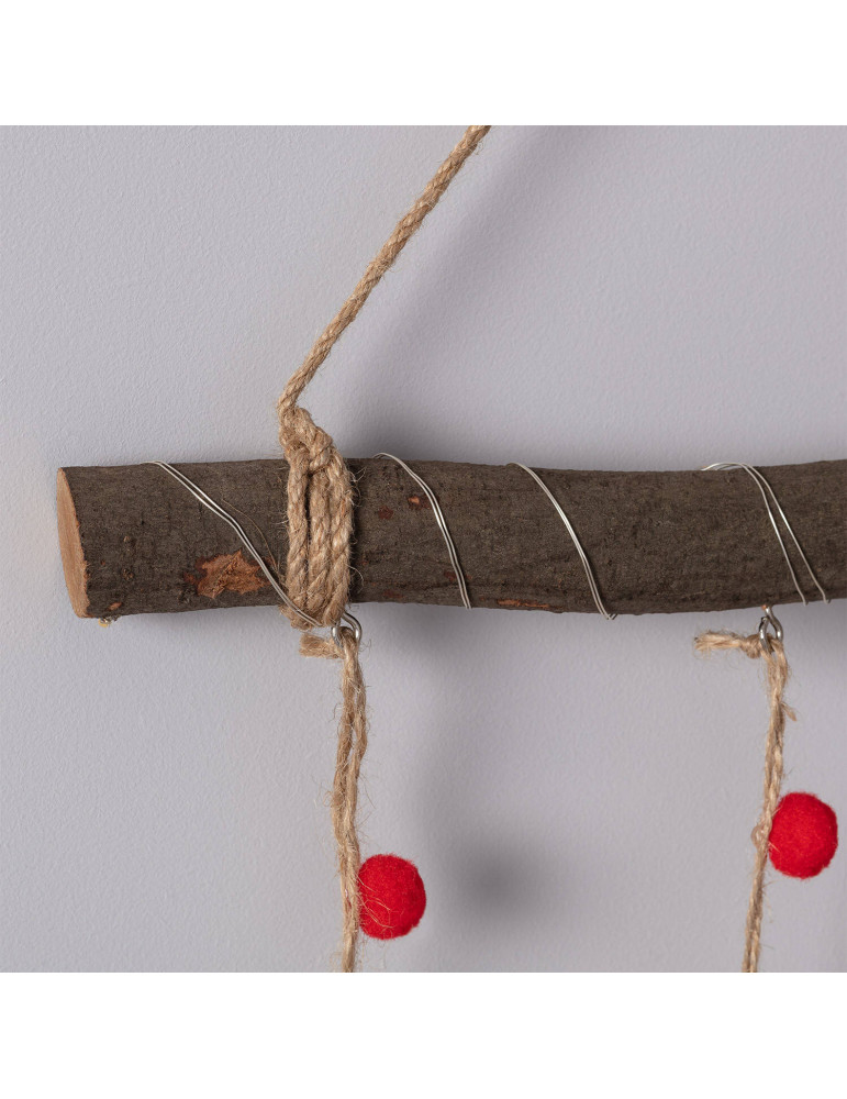 Guirlande LED Suspendue Bûche de Noël